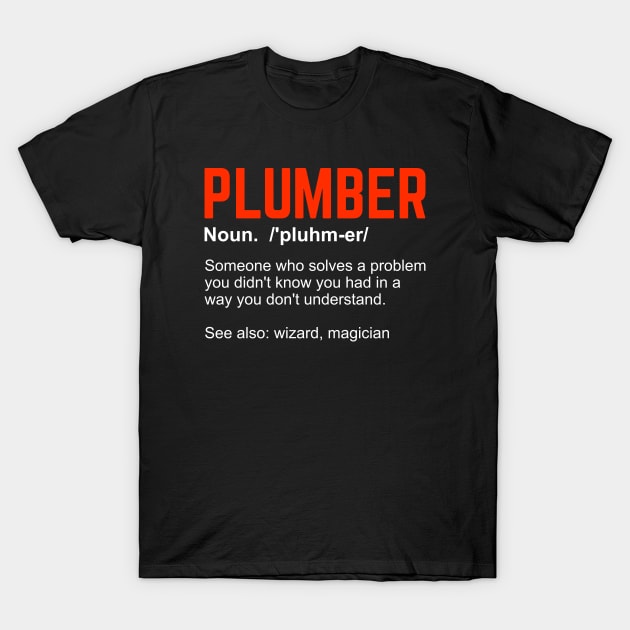 Funny Plumbing Plumber Definition Gift T-Shirt by Dolde08